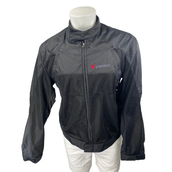 Dainese Men's Black Full Zip High Neck Biker Motorcycle Riding Jacket Size 42/L - Picture 1 of 5